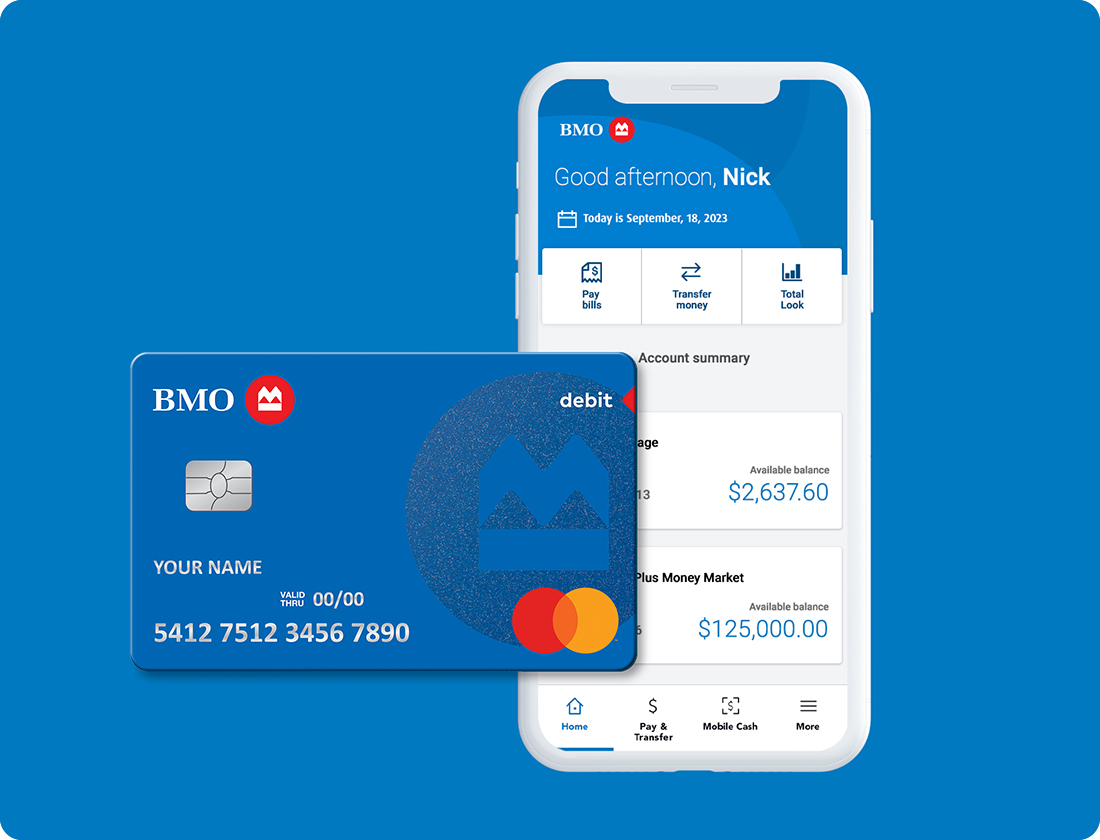 B M O credit card and online banking app